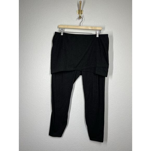 Cabi Skirted M' Leggings Womens Large Charcoal Gray Pull On Stretch Knit 3577 L - Picture 1 of 4